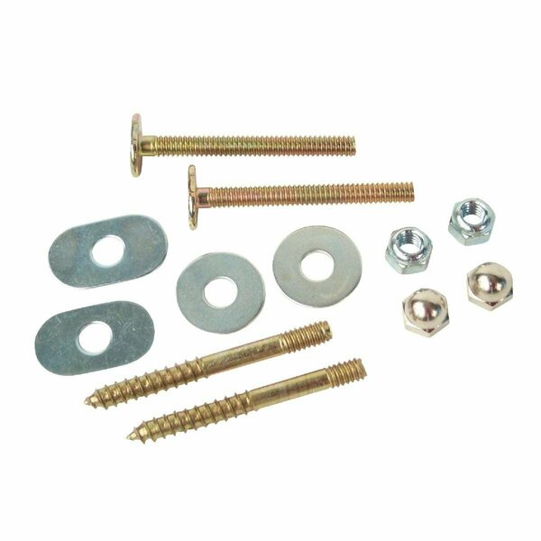 All-Source 1/4 In. x 2-1/4 In. Brass-Plated Steel Toilet Screws 436844